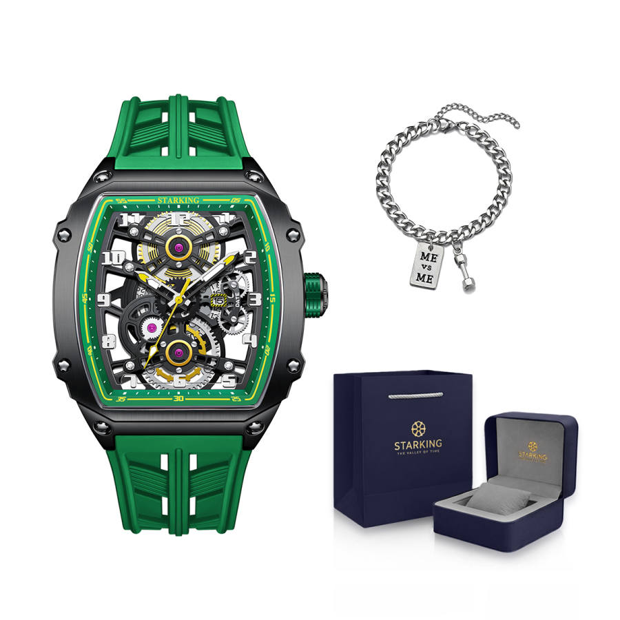 STARKING STARKING Eagle Strikes The Sky Collection Automatic Mechanical Movement Silicone Strap Watch Men's Watches