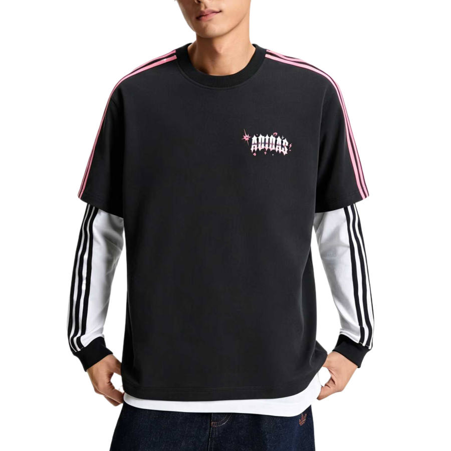 Adidas Originals T Shirts Unisex Black Crew Neck Moderate