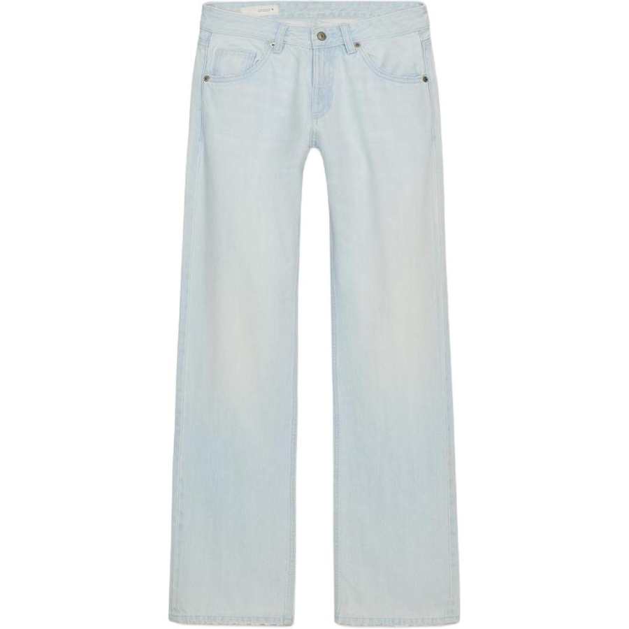 ZARA Trf Jeans Women's Light Blue Moderate Straight Fit Pants