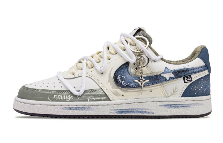 Nike Nike Court Vision Skateboard Shoes Men's Low Top Beige/Green/Blue