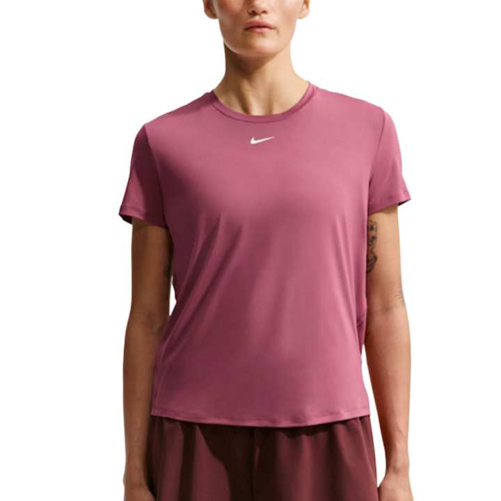 Nike Nike Quick Dry T Shirts Women's Pink Smoke/White Crew Neck