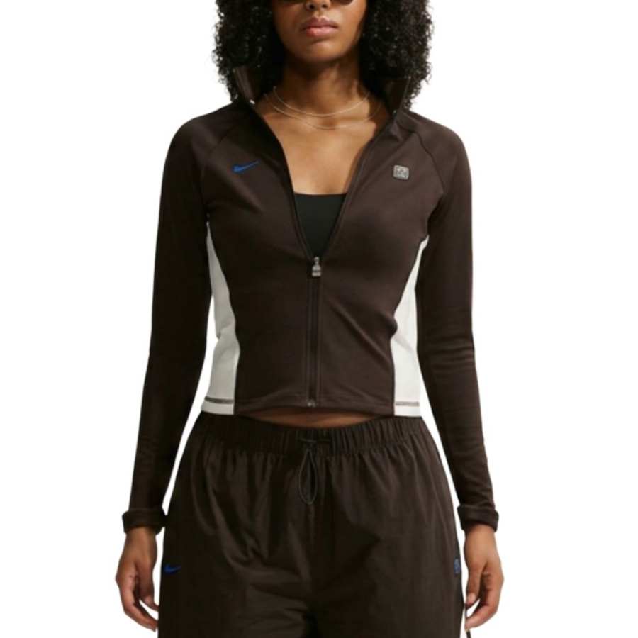 Nike Nike Jackets Women's Velvet Brown/Sail White Stand Collar Moderate Other