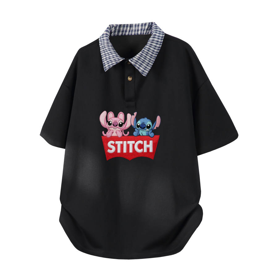 Disney Polo Shirts Unisex Polo Collar Moderate Straight Fit