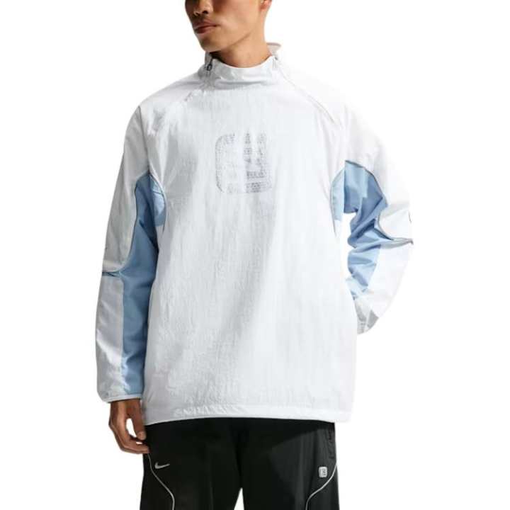 Nike Nike Sportswear Jackets Men's White/Light Armory Blue/Wolf Gray Stand Collar Moderate