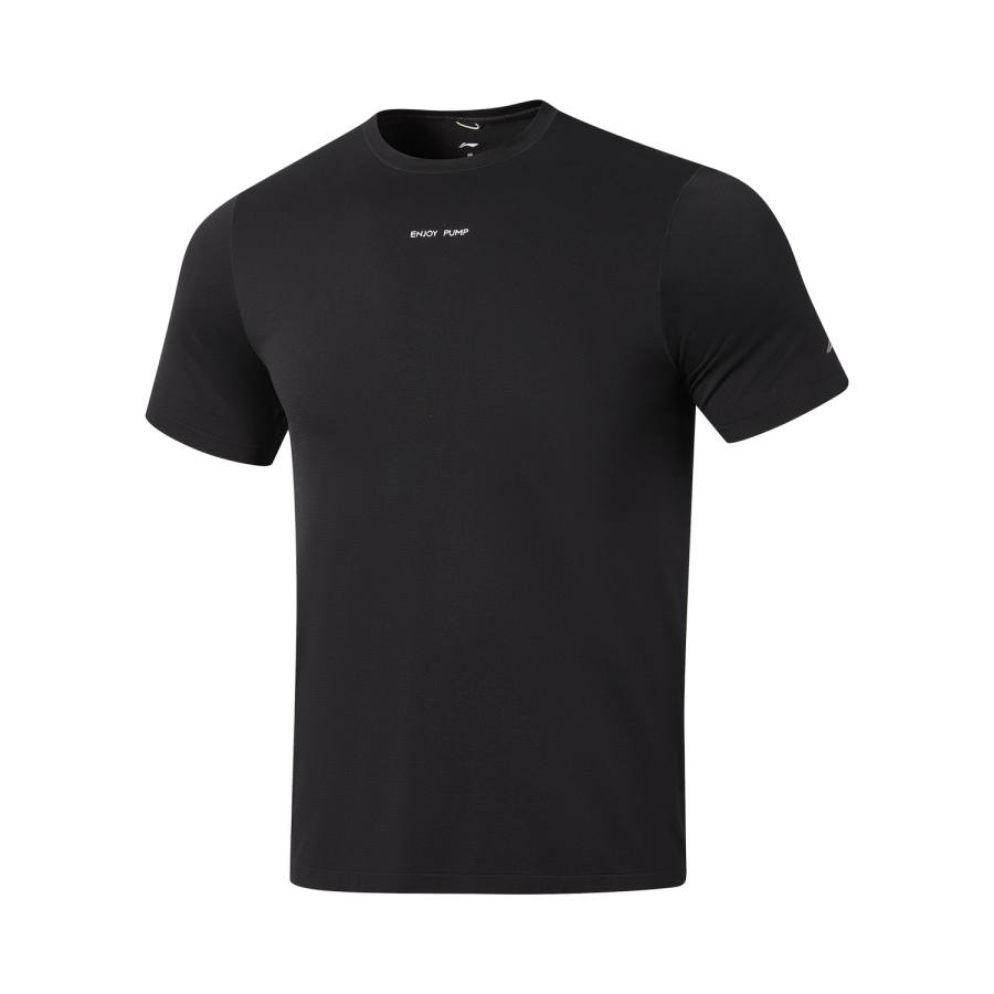 Li-Ning Li Ning Fitness Series T Shirts Men's Black Crew Neck Moderate