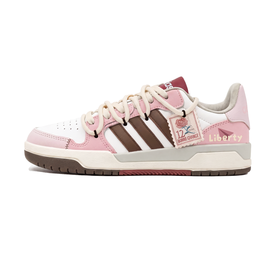 Adidas Adidas ENTRAP Skateboard Shoes Women's Low Top Pink, Brown