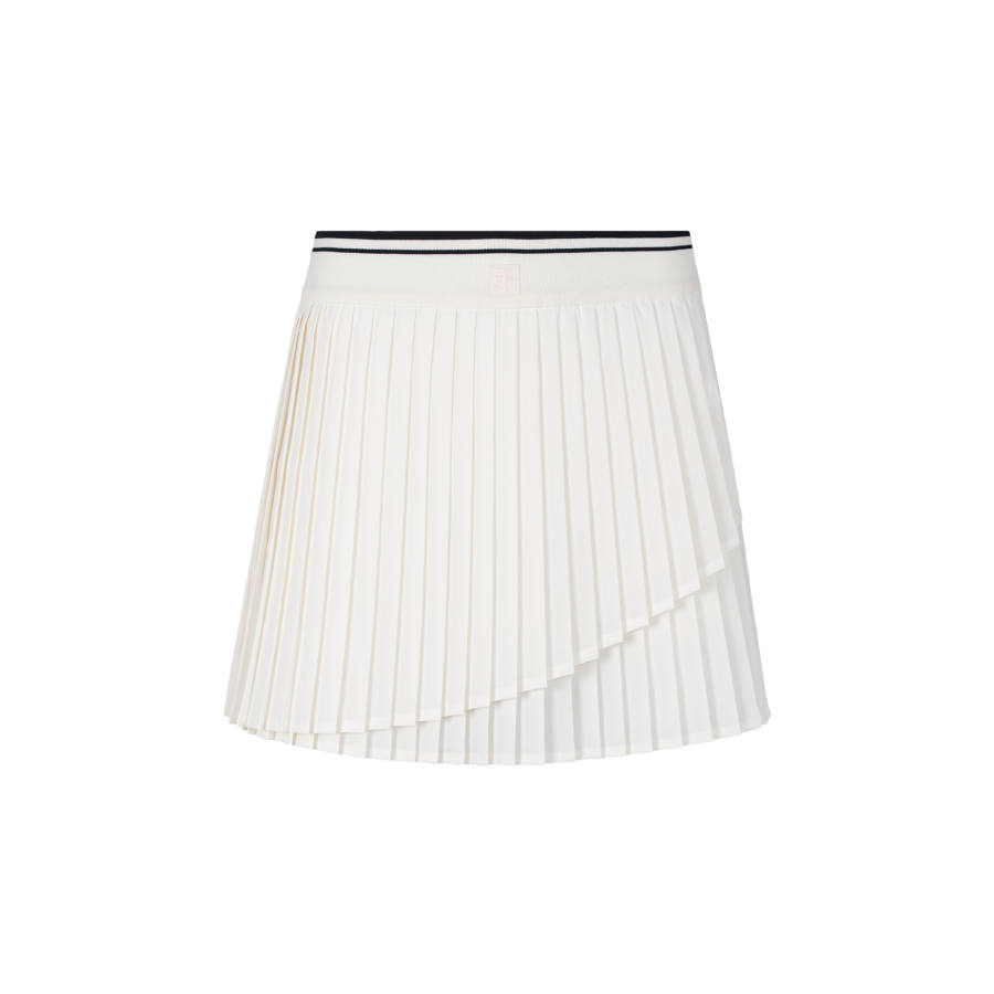 Li-Ning Li Ning Casual Short Skirts Women's Ivory Moderate Short Skirt Pleated Skirt