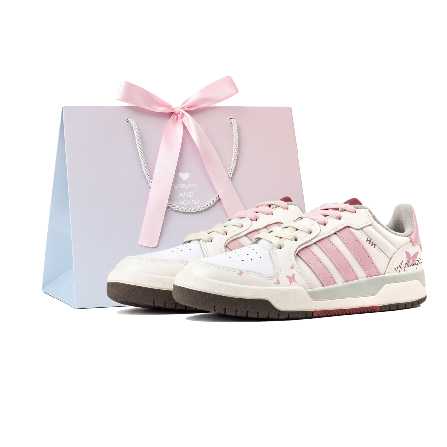 Adidas Adidas ENTRAP Skateboard Shoes Women's Low Top Pink, Beige