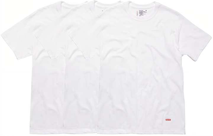 Supreme Supreme Hanes Tagless Tees 3 Pack White