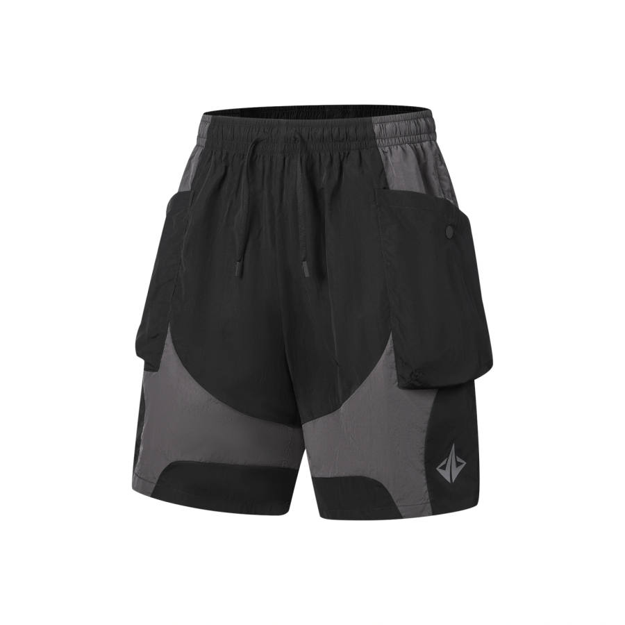 Li-Ning Li Ning Basketball Collection Casual Shorts Men's Black/Meteorite Gray Moderate Straight Fit Pants