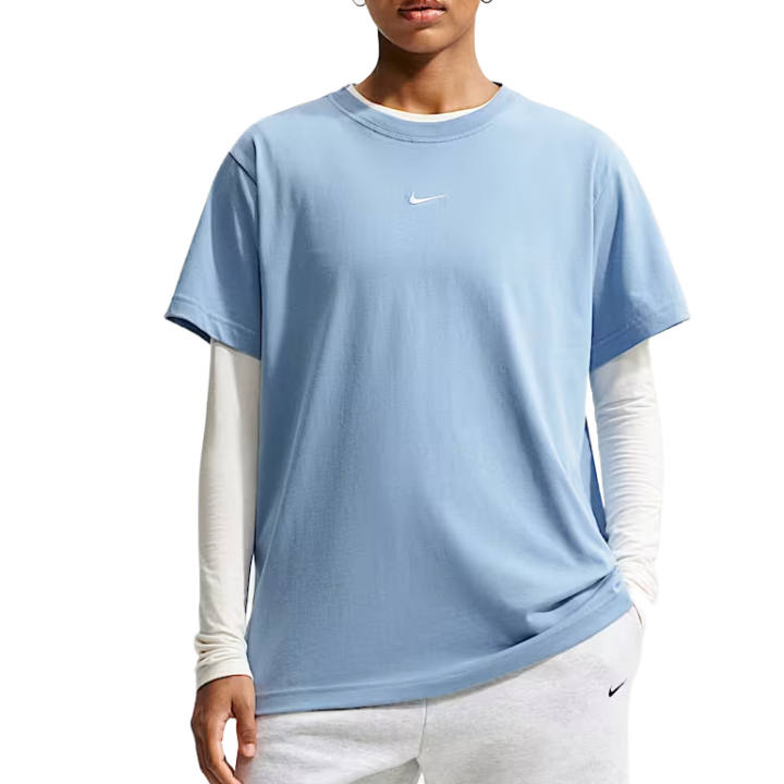 Nike Nike Sportswear Classics T Shirts Women's Work Blue Crew Neck Moderate