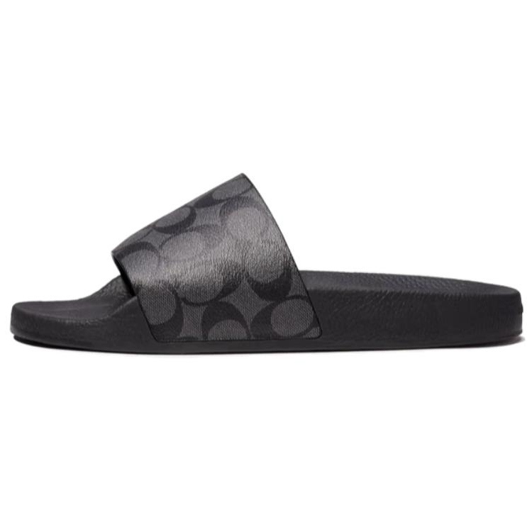 COACH Signature EVA Rubber Slide Slippers Men's Black