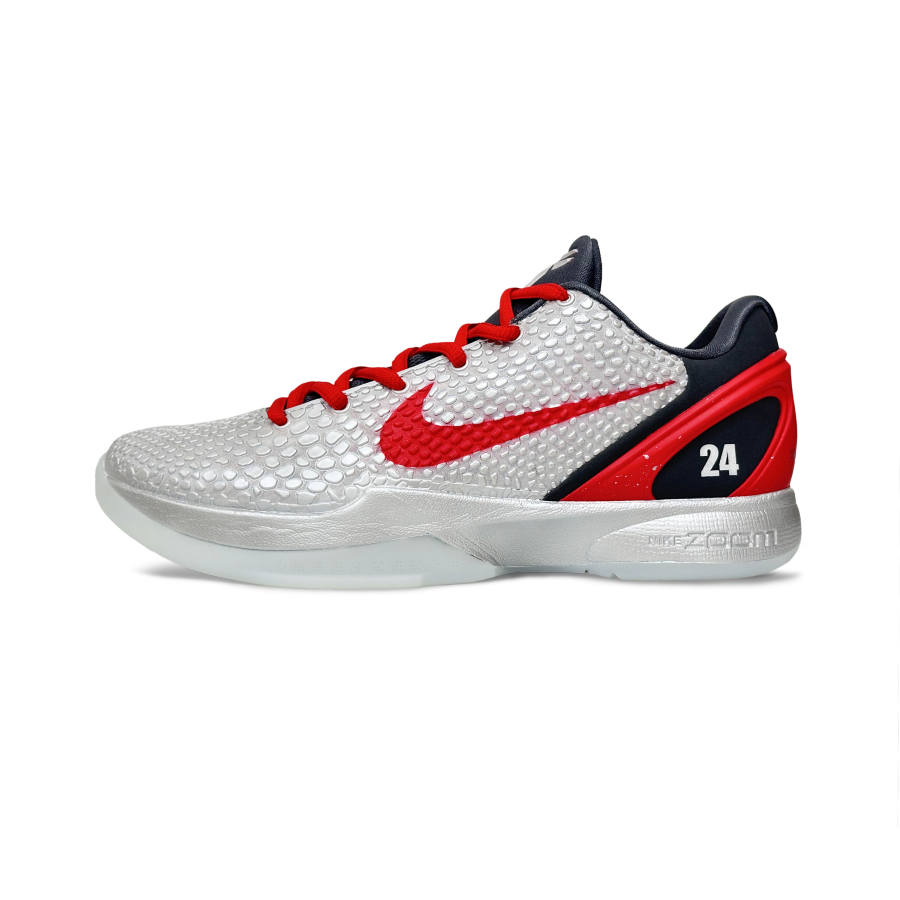 Nike Nike Zoom Kobe 6 Basketball Shoes Men's Low Top Gray/Silver/Red