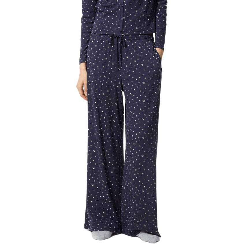 UNIQLO SS26 Knitted Sweatpants Women's Navy Blue Thin Straight Fit Pants