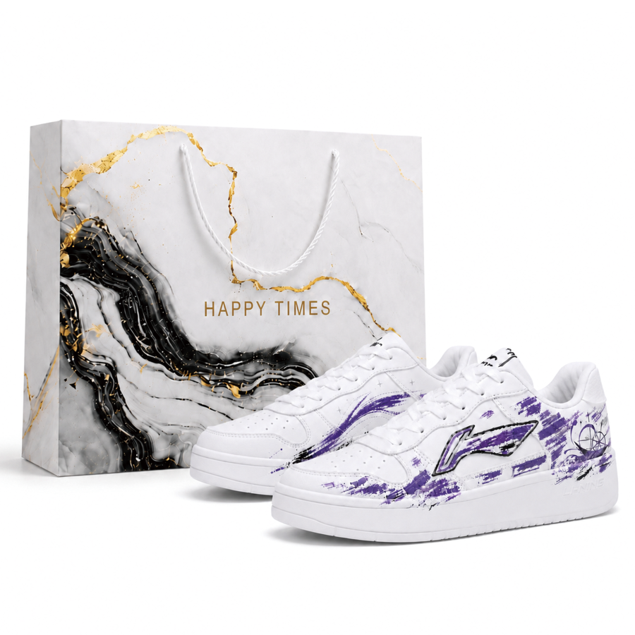 Li-Ning Li Ning Floating Boat Skateboard Shoes Men's Low Top White