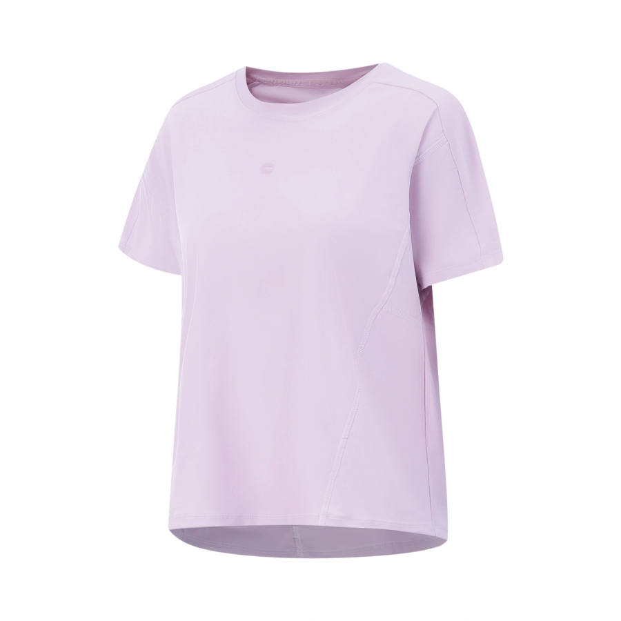 Li-Ning Li Ning Fitness Series T Shirts Women's Dusk Purple Crew Neck Moderate