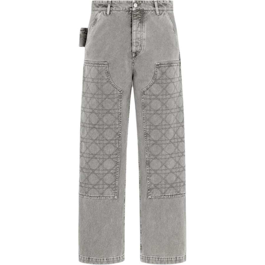 DIOR DIOR Jeans Men's Gray Moderate Straight Fit Pants
