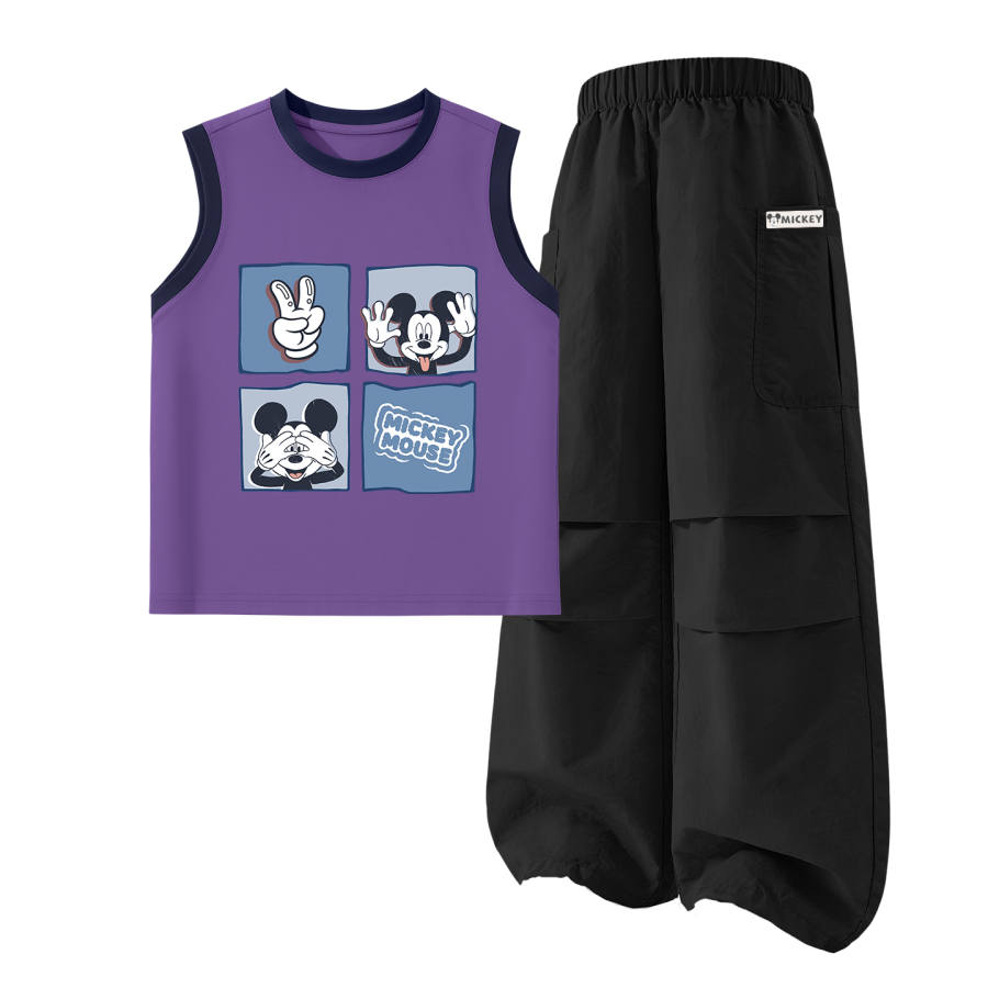 Disney Kids Casual Sportswear Crew Neck Thin Stretch Breathable