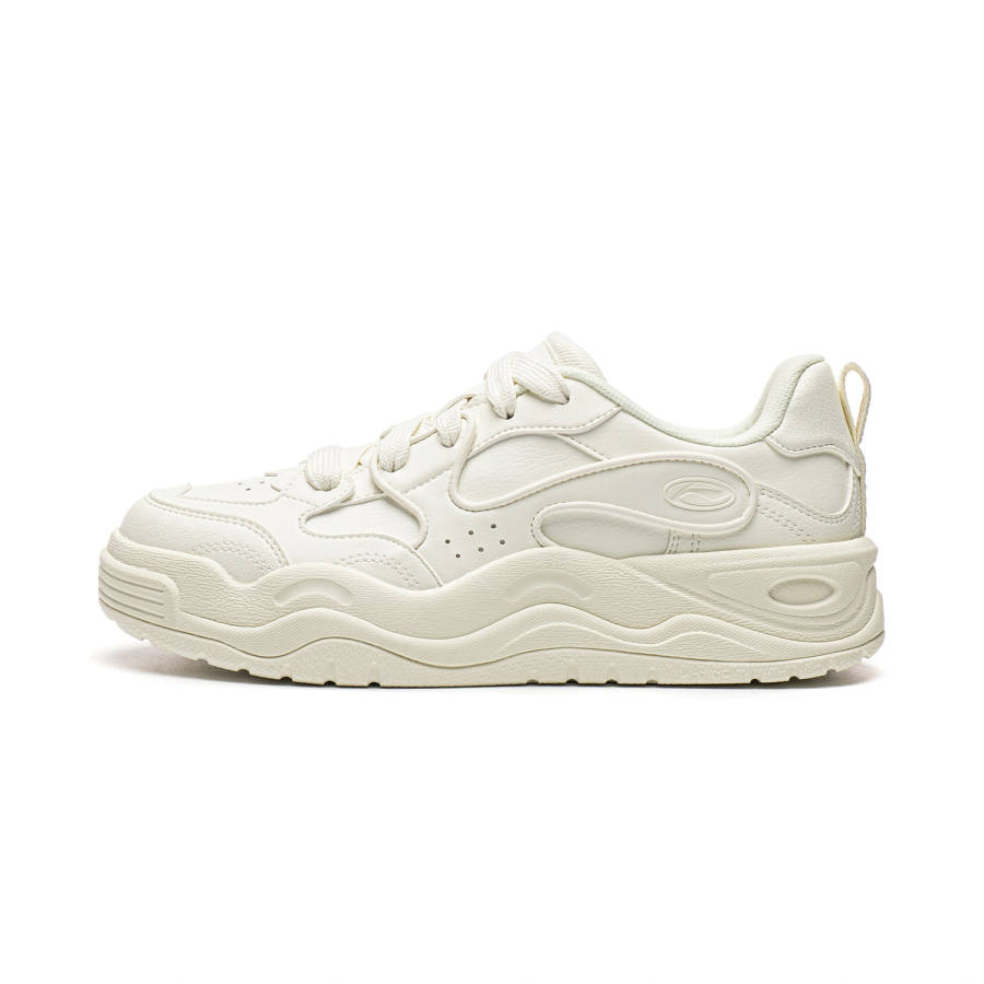 Li-Ning Li Ning Sports Life Collection Skateboard Shoes Women's Low Top Champagne White
