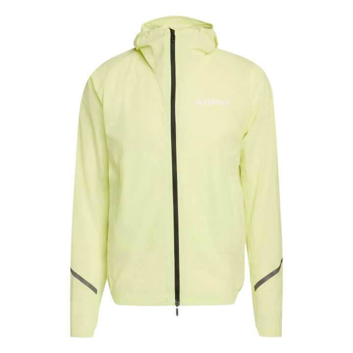 Adidas Adidas Terrex Windbreaker Jackets Men's Light Neon Yellow Hooded Non Detachable