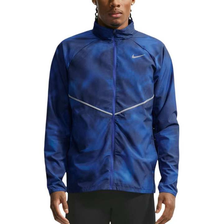 Nike Nike Running Jackets Men's Midnight Blue/Bright Blue Hooded Detachable Moderate Other
