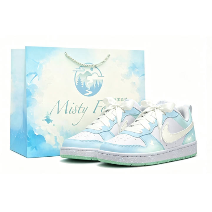 Nike Nike Court Borough Skateboard Shoes Women's Low Top Blue/White