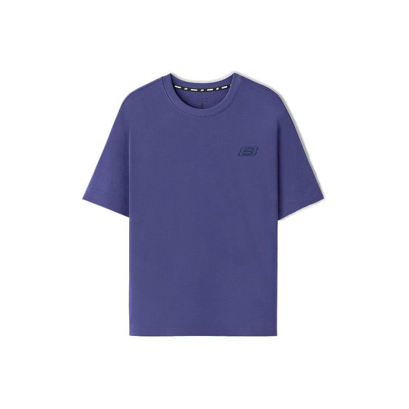 Skechers T Shirts Unisex Captain Purple 013D Crew Neck Moderate