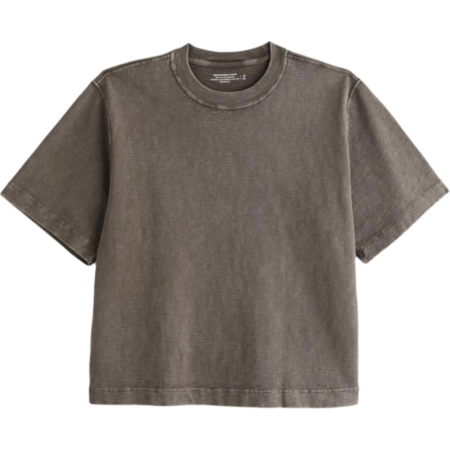 Abercrombie&Fitch T Shirts Men's Brown Crew Neck Moderate
