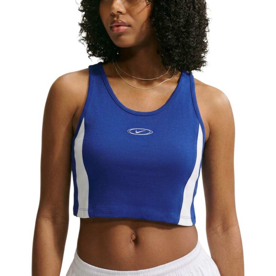 Nike Nike Sportswear Tank Tops Women's Vintage Royal Blue/White/Metallic Silver Other