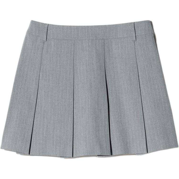 UNIQLO SS26 Casual Short Skirts Women's 05 Sky Gray Moderate Short Skirt Other
