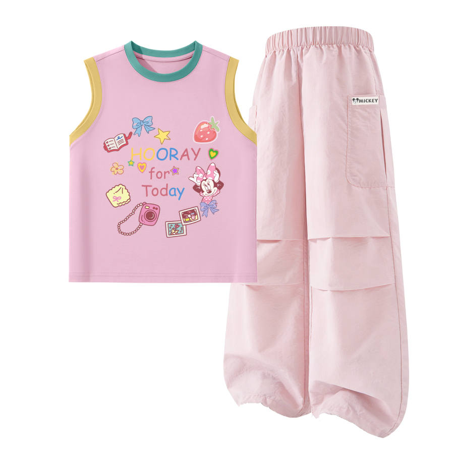 Disney Kids Casual Sportswear Crew Neck Thin Stretch Breathable