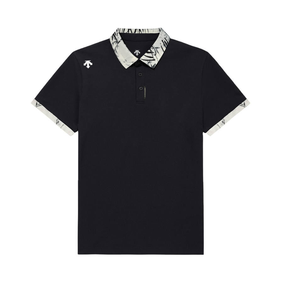 DESCENTE Polo Shirts Unisex Black/BLKO Polo Collar Moderate