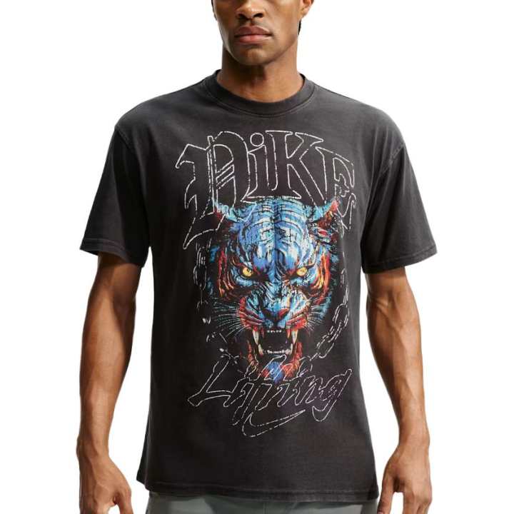 Nike Nike T Shirts Men's Black Crew Neck Moderate