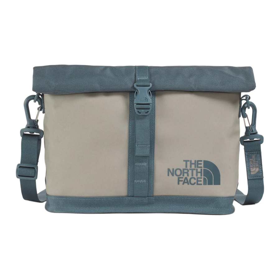THE NORTH FACE Base Camp Recycled Polyester Shoulder Bag, Crossbody Bag Unisex Gray Green