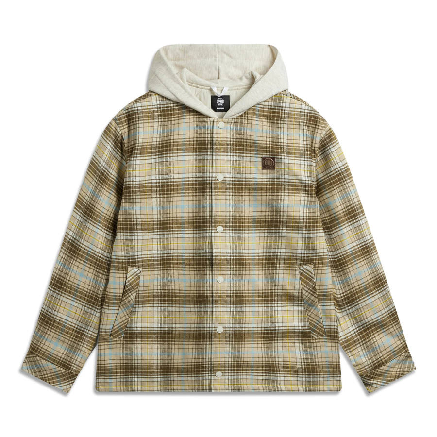 Li-Ning Li Ning Puffer Jackets Men's Clam Pink Gray Combination Plaid Hooded Non Detachable Moderate