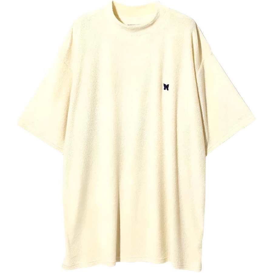 Needles Needles T Shirts Men's Beige Crew Neck Moderate