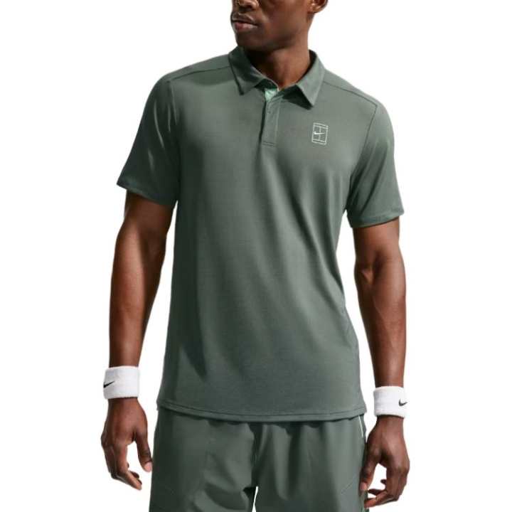 Nike Nike Court Advantage Tennis Tops Men's Green Camouflage Moderate