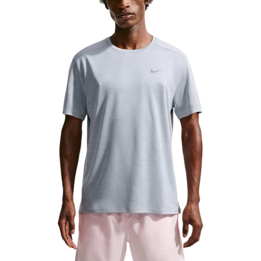 Nike Nike Running T Shirts Men's Gray Fog/Particle Gray/Slate Gray Crew Neck Moderate Straight Fit