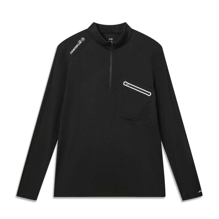 Li-Ning Li Ning Outdoor CF Tracing T Shirts Men's Black Half Turtleneck Moderate