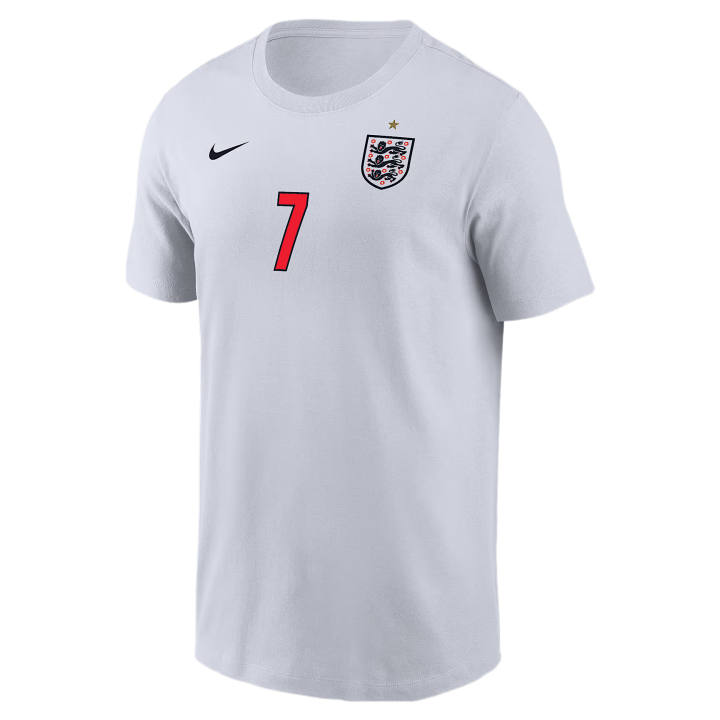 Nike Nike England T Shirts Men's White Crew Neck Moderate