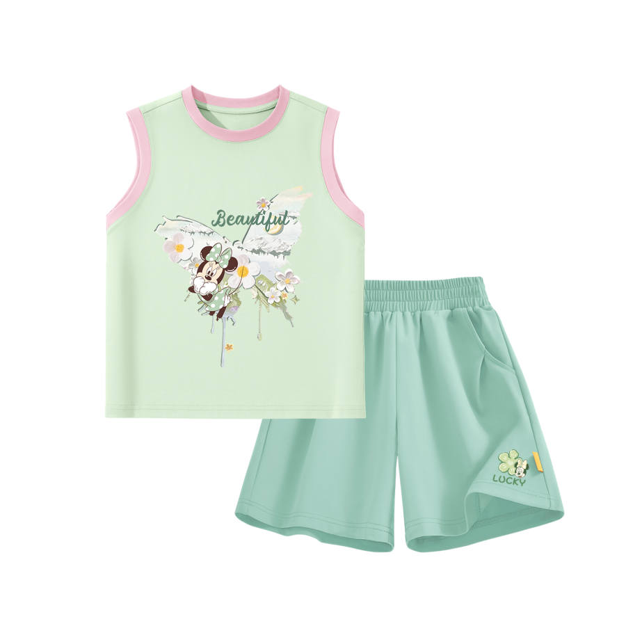 Disney Kids Casual Sportswear Crew Neck Thin Stretch