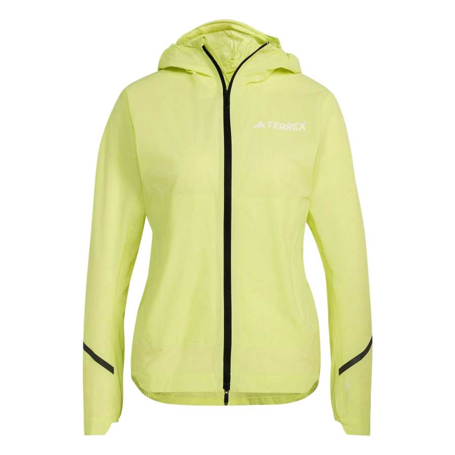 Adidas Adidas Terrex Windbreaker Jackets Women's Neon Yellow Hooded Non Detachable Moderate