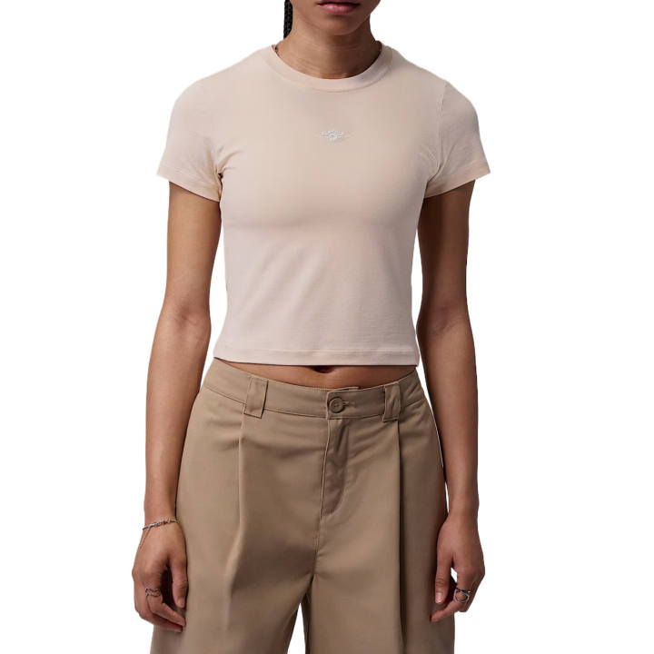 Jordan Jordan T Shirts Women's Pearl White Crew Neck Moderate