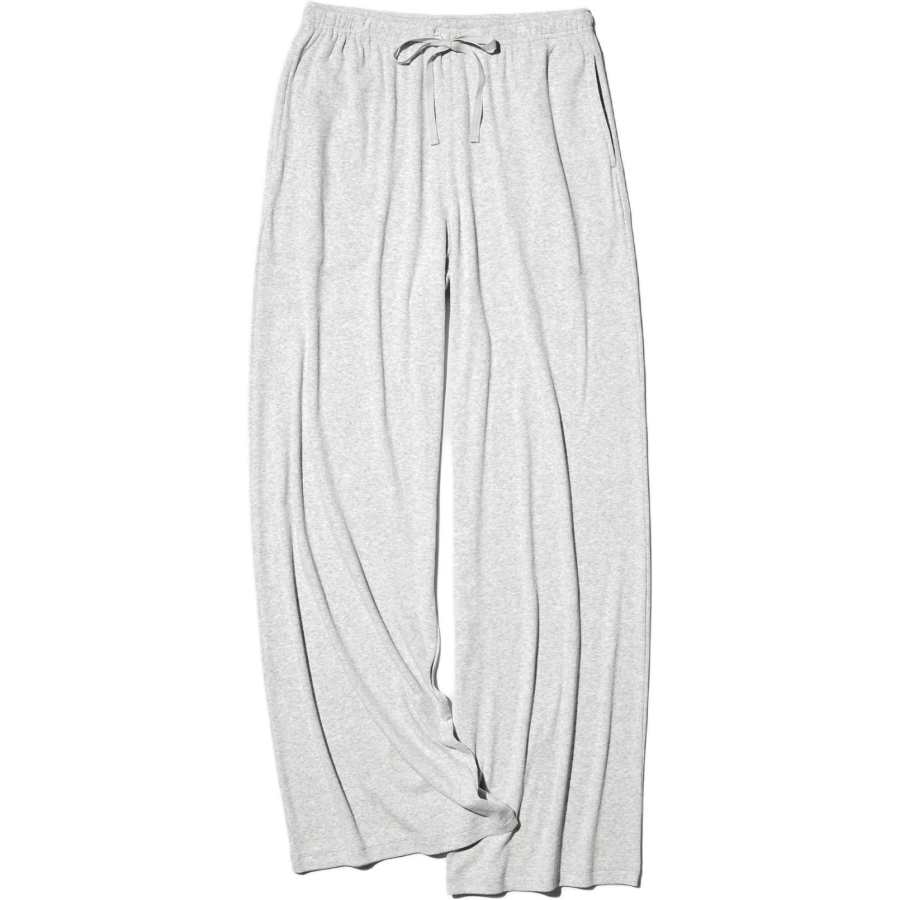 UNIQLO SS26 Knitted Sweatpants Women's Gray Moderate Straight Fit Pants