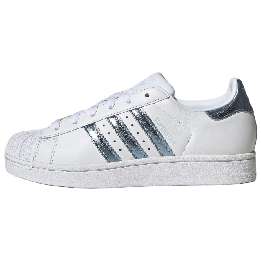 Adidas Originals Superstar 2 Skateboard Shoes Women's White/Crystal Blue