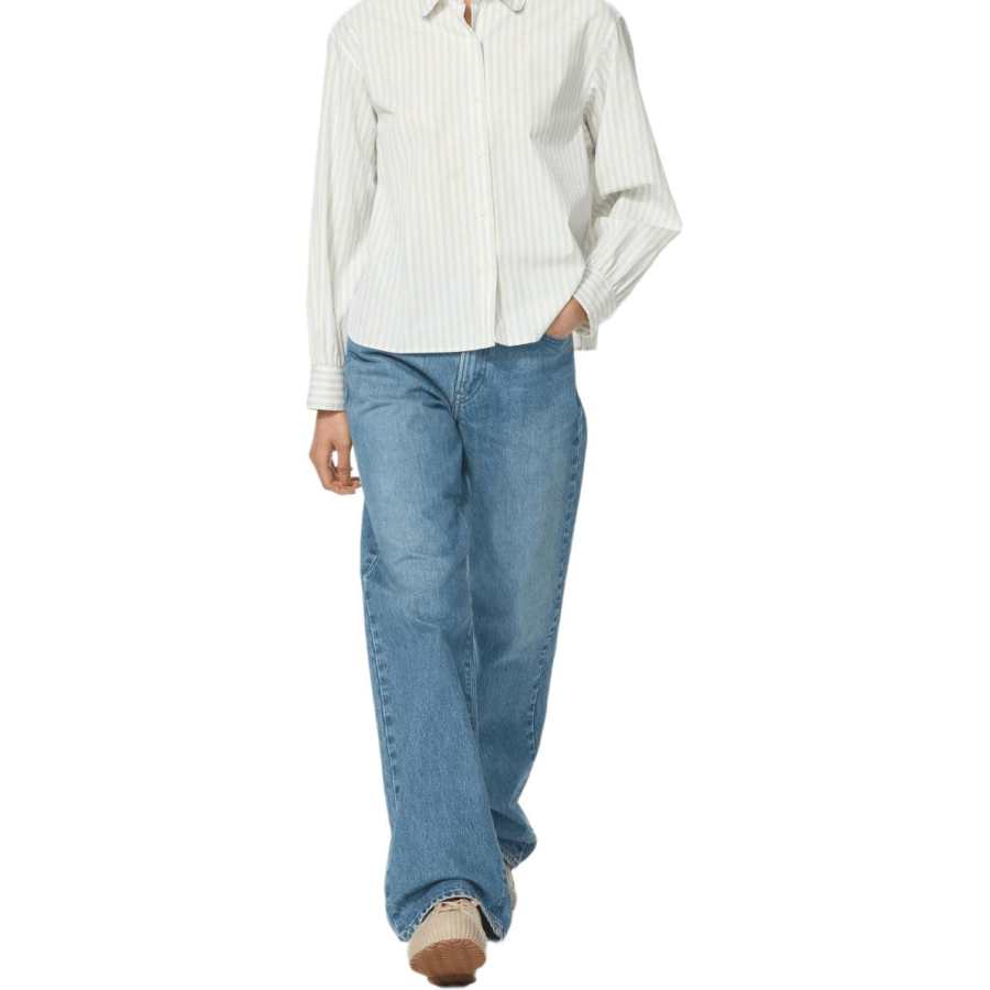UNIQLO SS26 Jeans Women's Royal Blue Moderate Straight Fit Pants