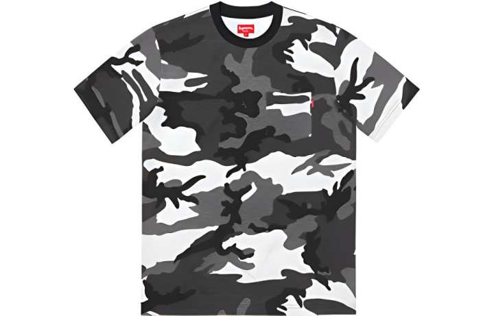 Supreme Supreme FW18 Pocket Tee Blue Camo T Shirt Unisex Camouflage