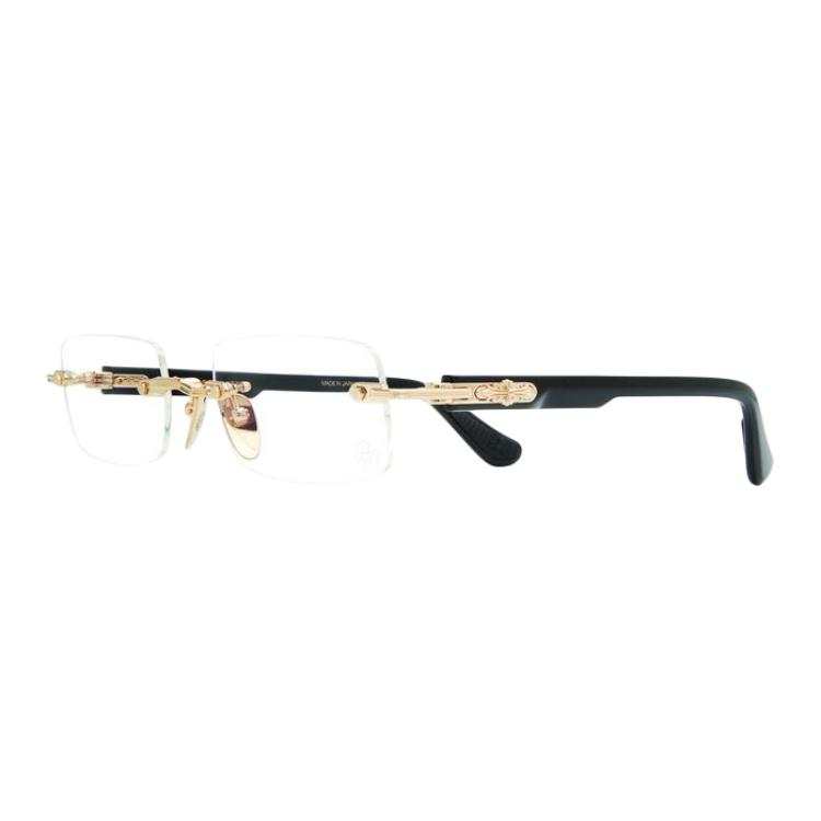 Chrome Hearts Chrome Hearts Irregular Shape Eyeglass Frames Unisex Black