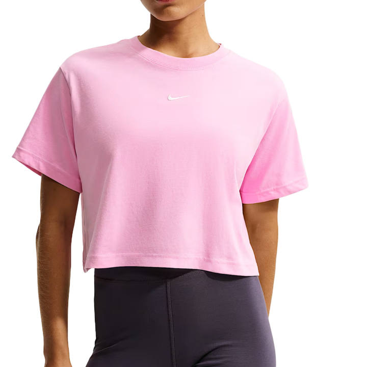 Nike Nike Sportswear Classics T Shirts Women's Pink Ascend/Set Sail Crew Neck Moderate