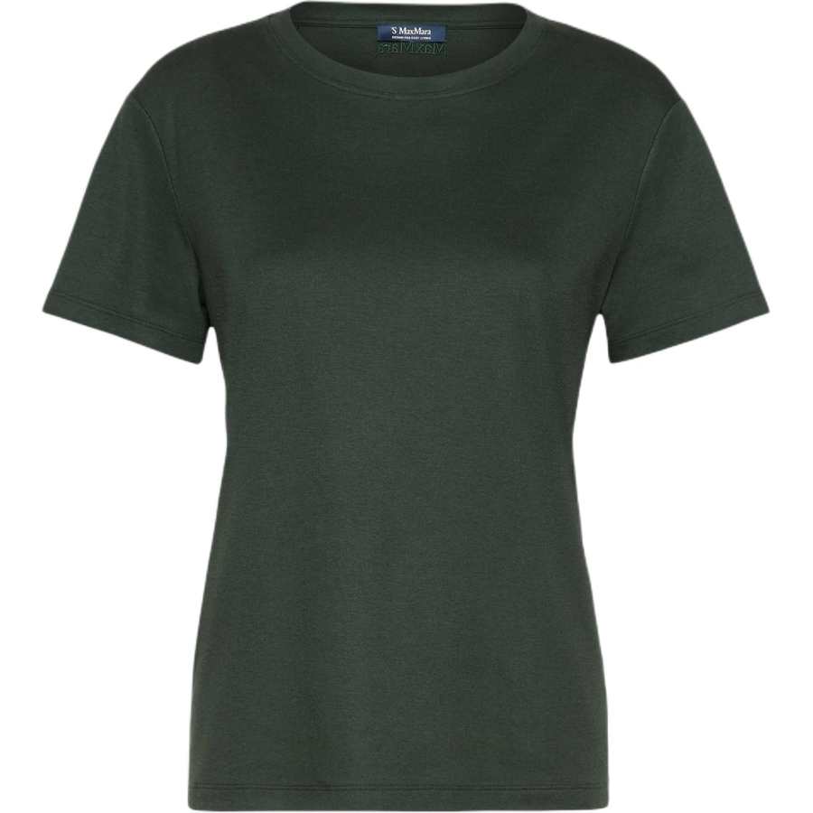 'S MAX MARA T Shirts Women's Dark Green Crew Neck Moderate Straight Fit